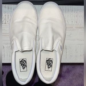 White Slip-On Vans